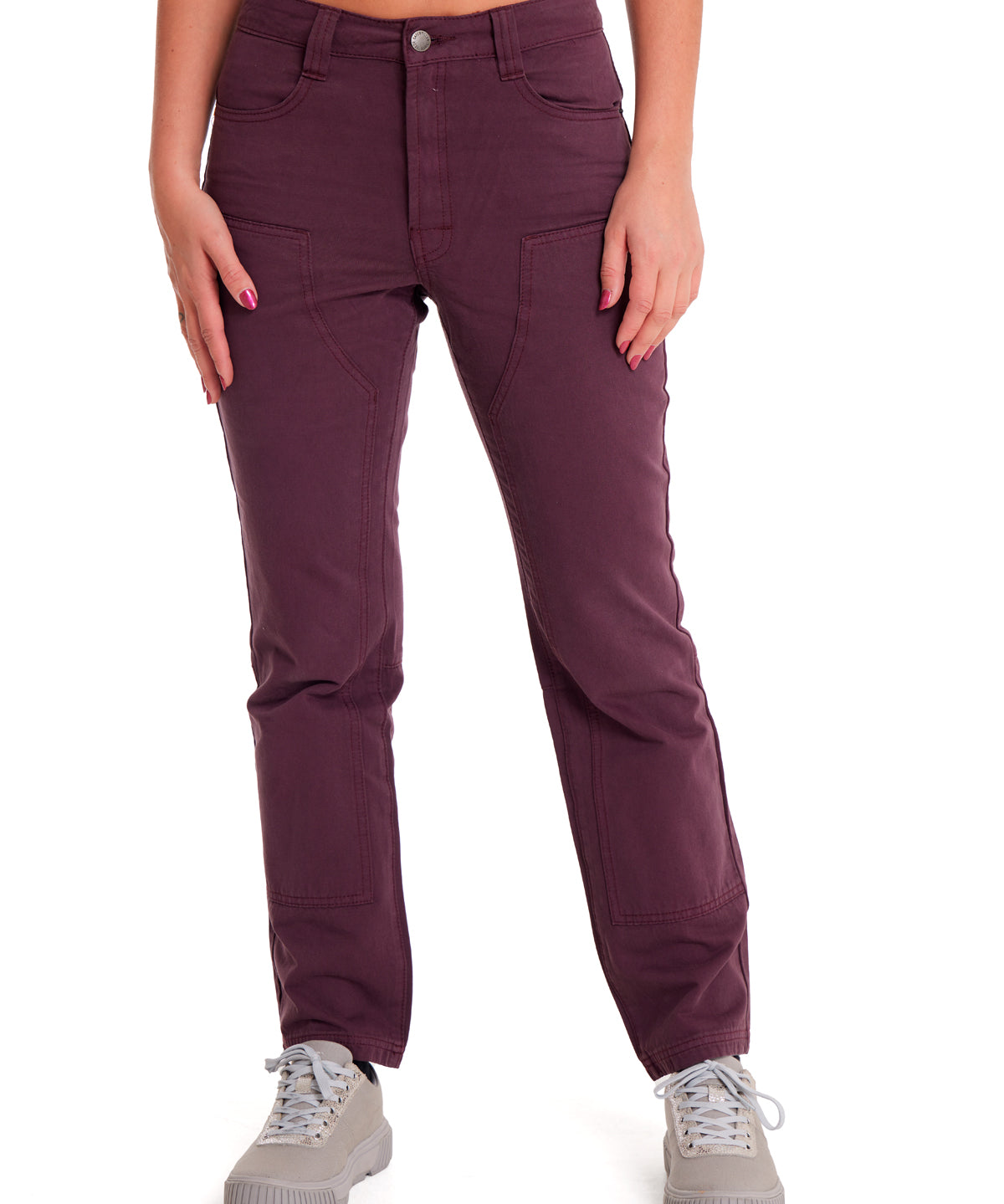Pantalón Casual Mujer DOUBLE FRONT UTILITY BOTTOM Burdeo CAT