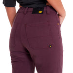 Pantalón Casual Mujer DOUBLE FRONT UTILITY BOTTOM Burdeo CAT
