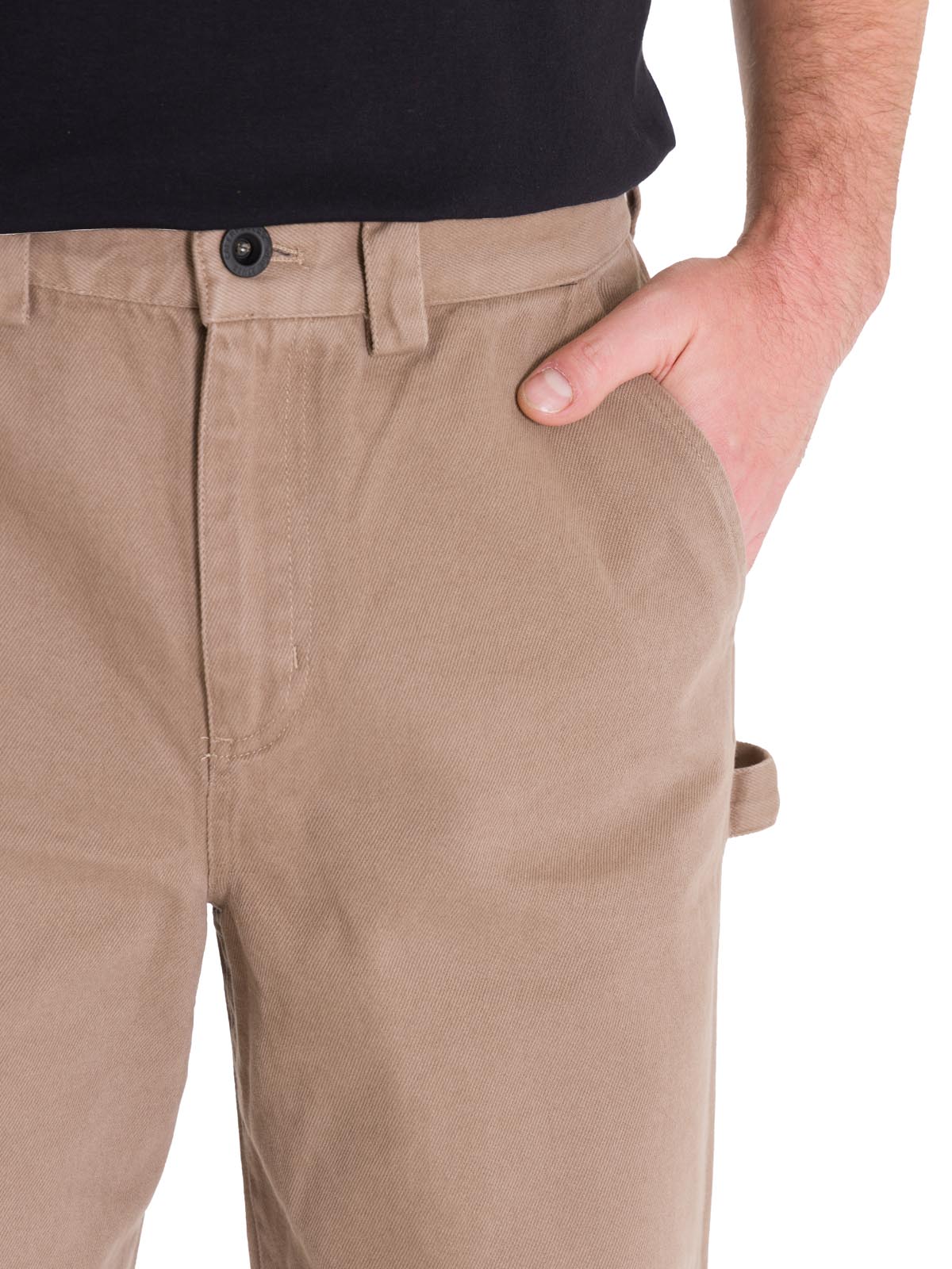 Pantalón Straight Hombre Twill Carpenter Café Claro Cat