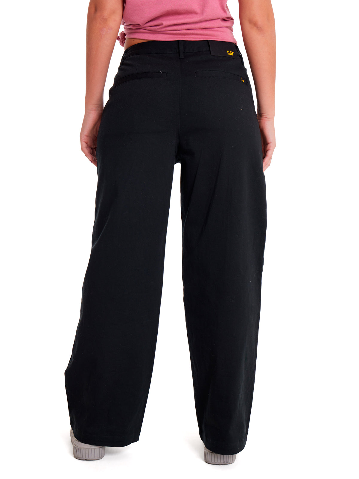 Pantalón Casual Mujer WIDE LEG STRETCH CHINO PANT Negro CAT