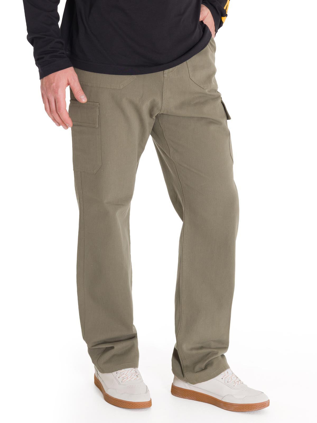 Pantalón Tiro Medio Hombre HERITAGE STRAIGHT CARGO UTILITY Oliva Cat