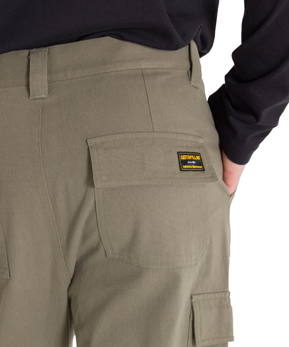 Pantalón Tiro Medio Hombre HERITAGE STRAIGHT CARGO UTILITY Oliva Cat