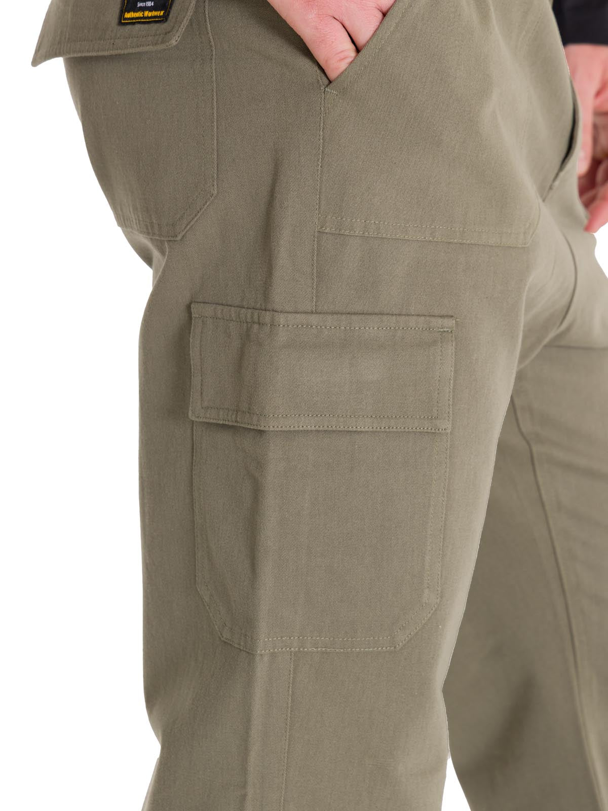 Pantalón Tiro Medio Hombre HERITAGE STRAIGHT CARGO UTILITY Oliva Cat