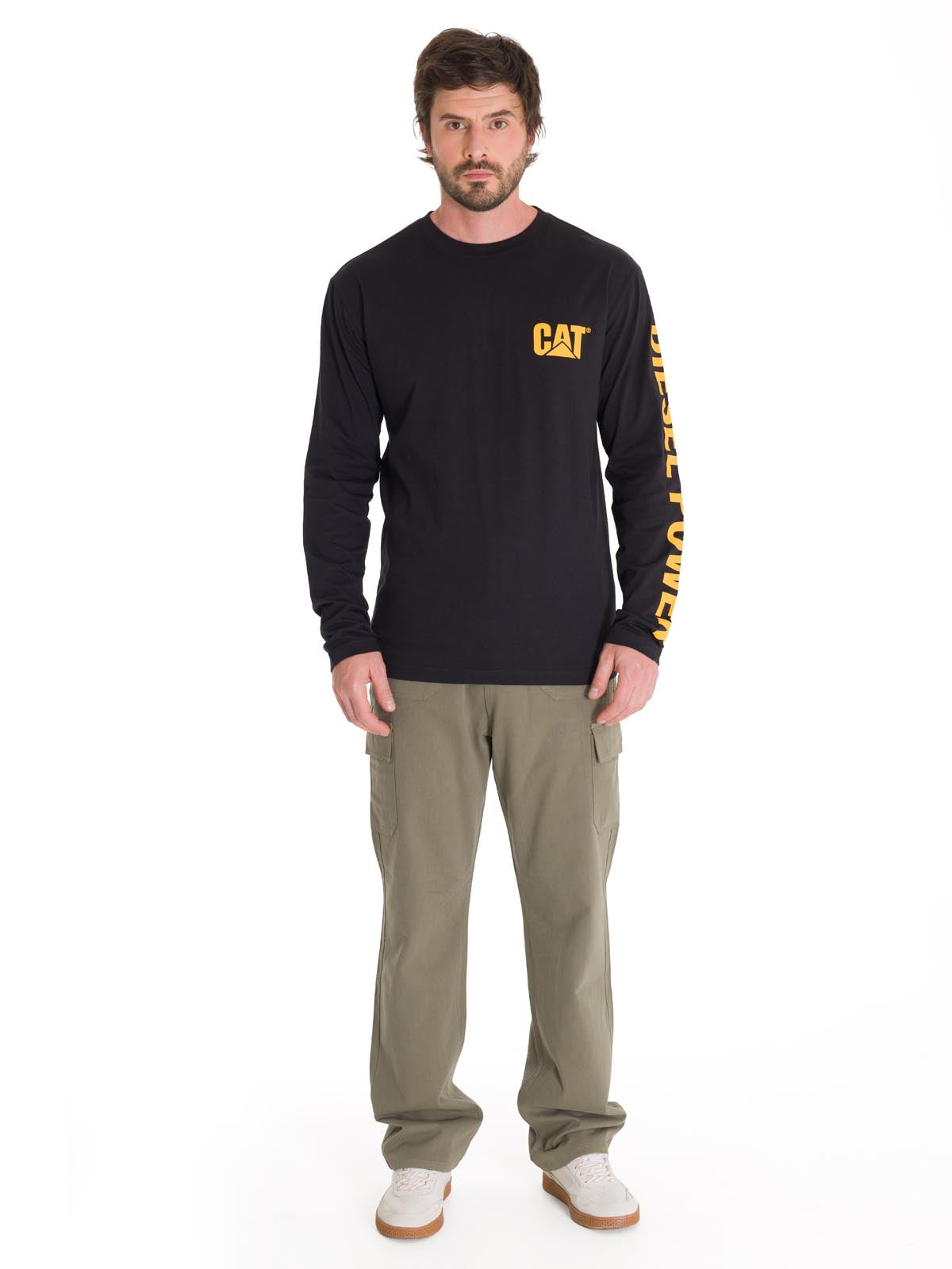 Pantalón Tiro Medio Hombre HERITAGE STRAIGHT CARGO UTILITY Oliva Cat