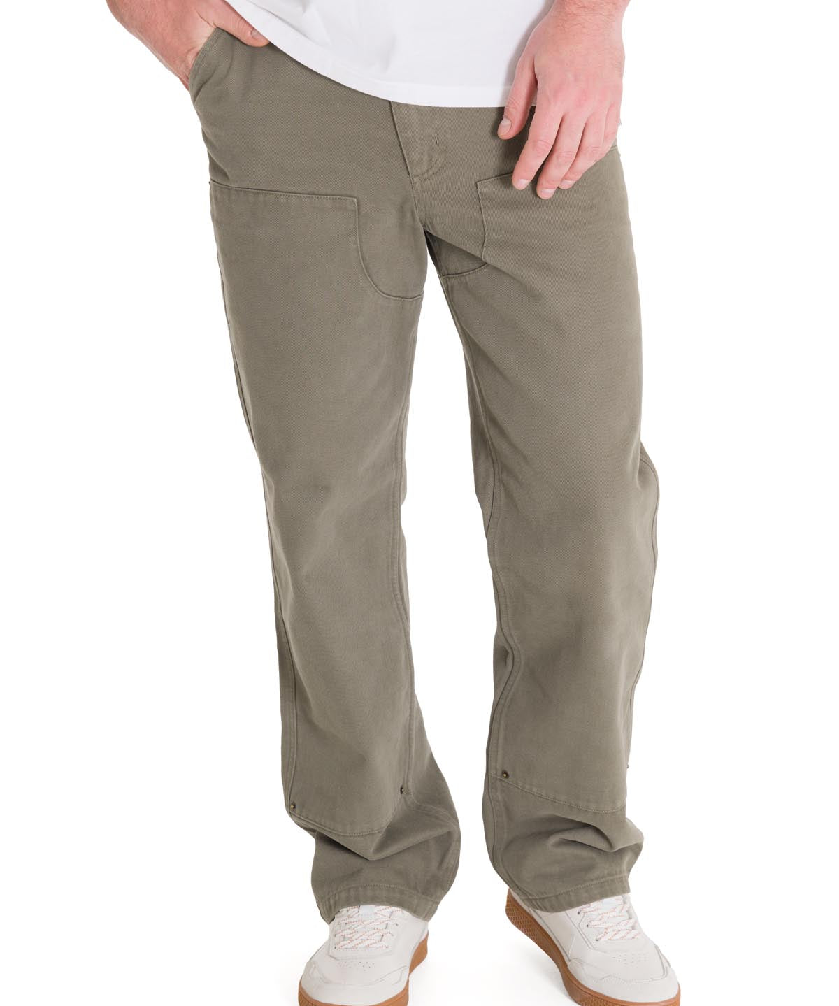 Pantalón Tiro Medio Hombre HERITAGE UNIFORM STRAIGHT DOUBLE FRONT Oliva Cat