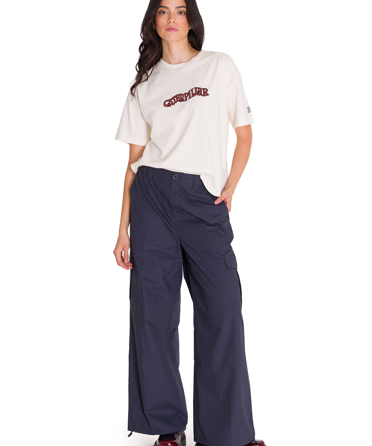 Pantalón Mujer Pull-On Cargo Parachut Azul CAT