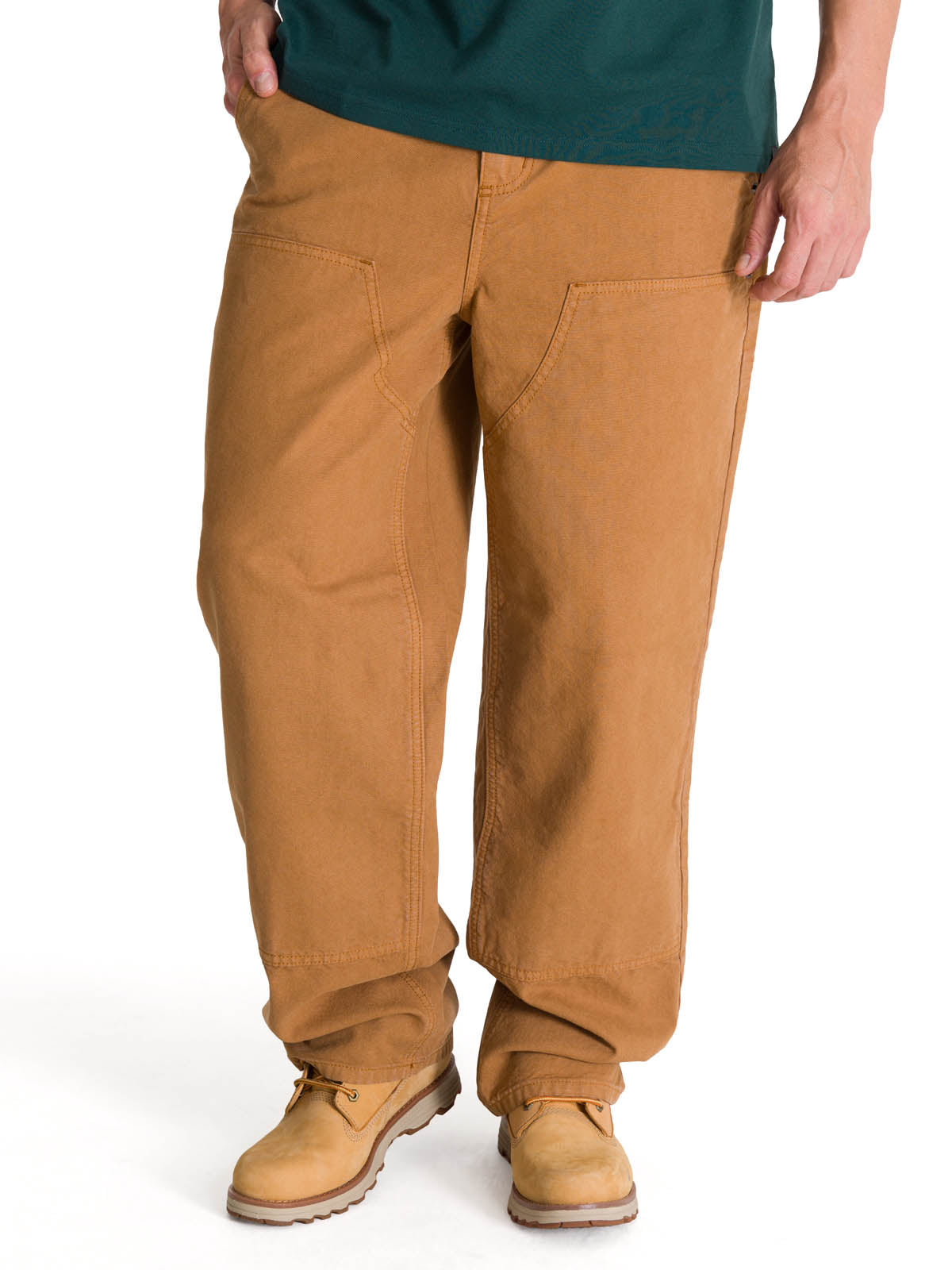 Pantalón Hombre Double Front Canvas Café CAT