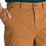 Pantalón Hombre Double Front Canvas Café CAT