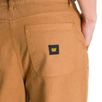 Pantalón Hombre Double Front Canvas Café CAT
