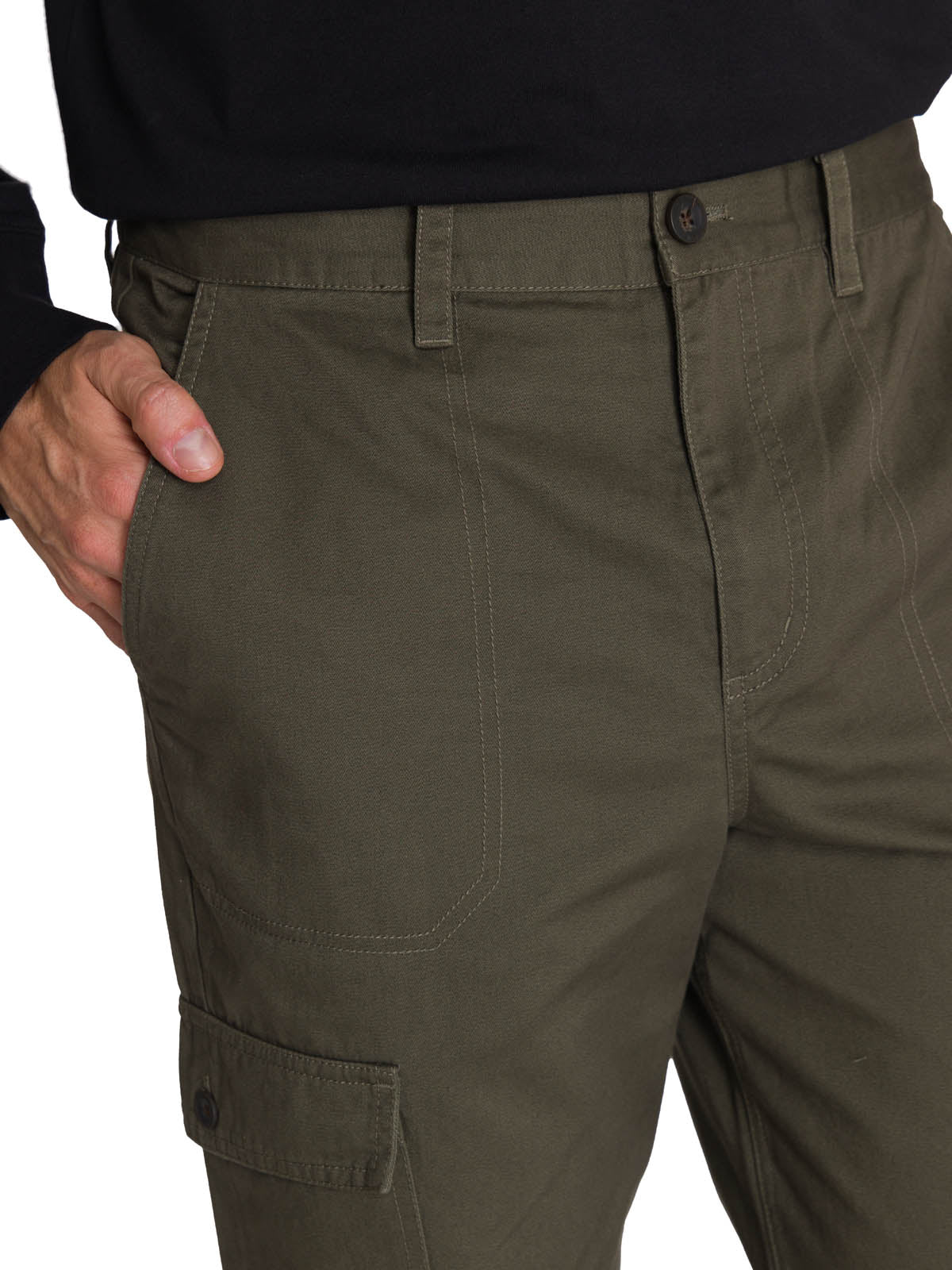 Pantalón Hombre Cargo Straight Oliva CAT