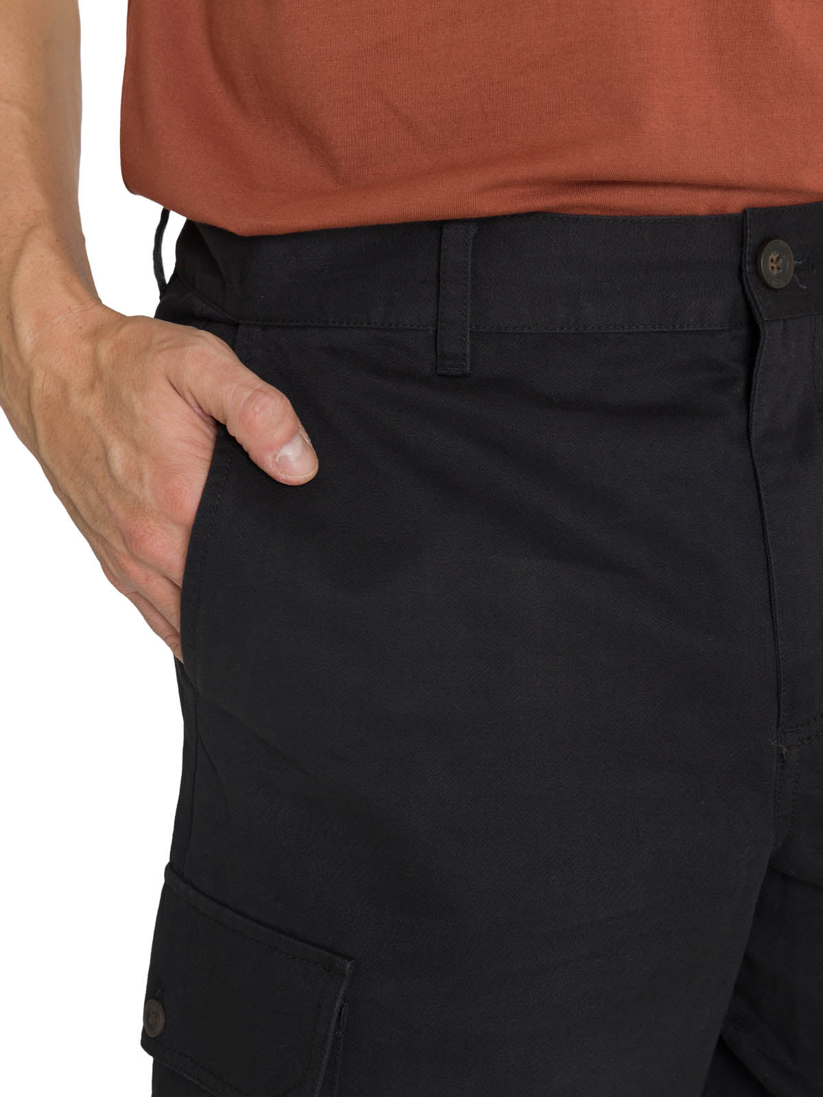 Short Hombre Cargo Negro CAT