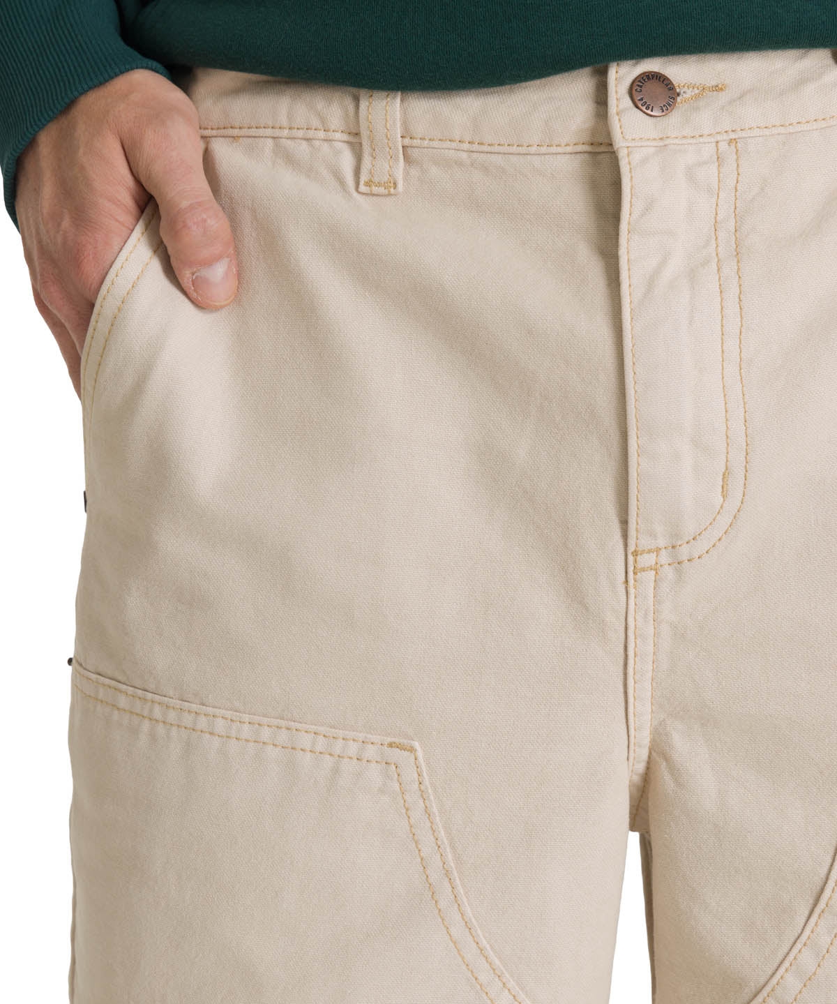 Short Hombre Double Front Carpenter Beige CAT