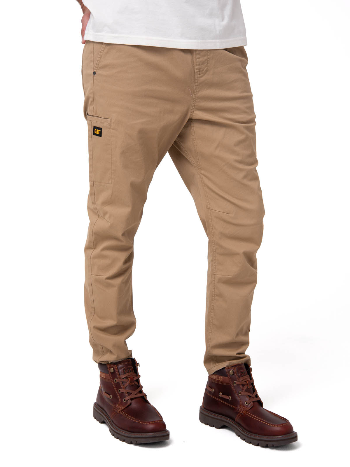 Pantalón Twill Hombre Stretch Utility Beige CAT