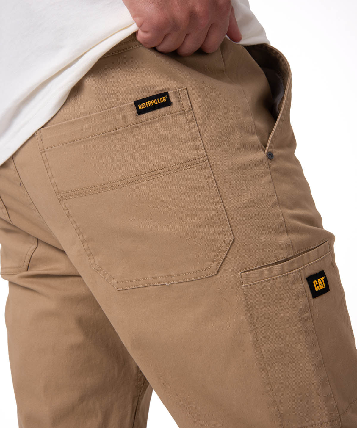 Pantalón Twill Hombre Stretch Utility Beige CAT