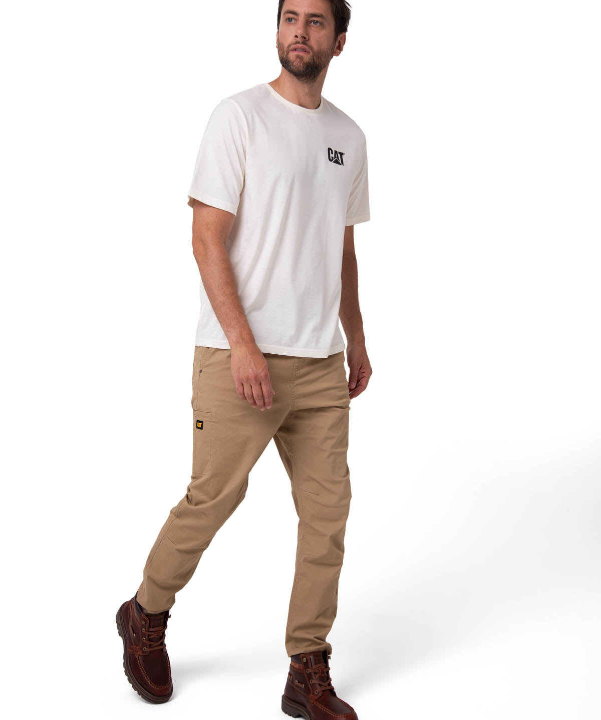 Pantalón Twill Hombre Stretch Utility Beige CAT
