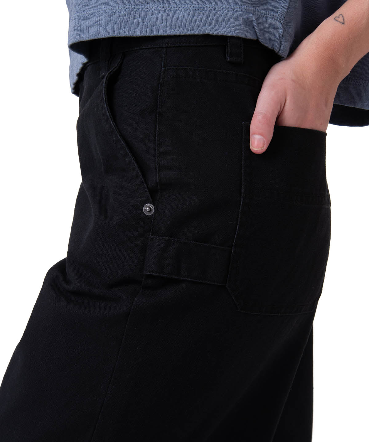 Pantalón Mujer Canvas Carpenter Negro Cat