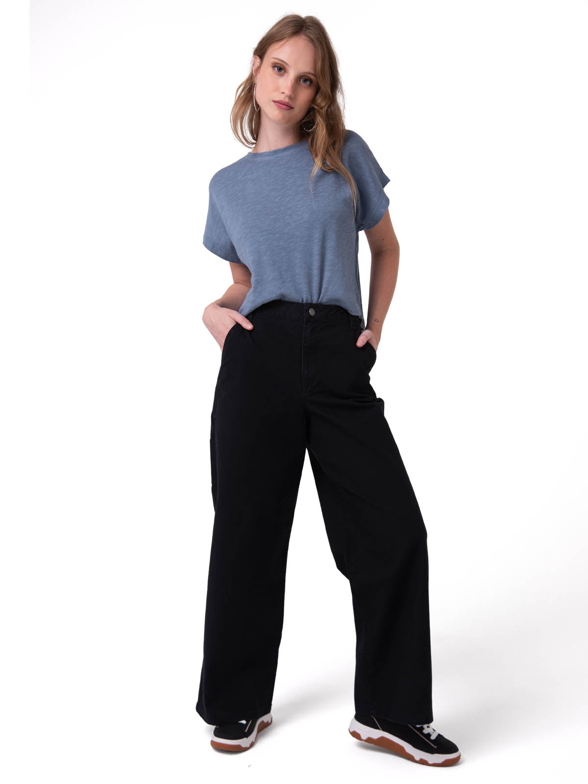 Pantalón Mujer Canvas Carpenter Negro Cat