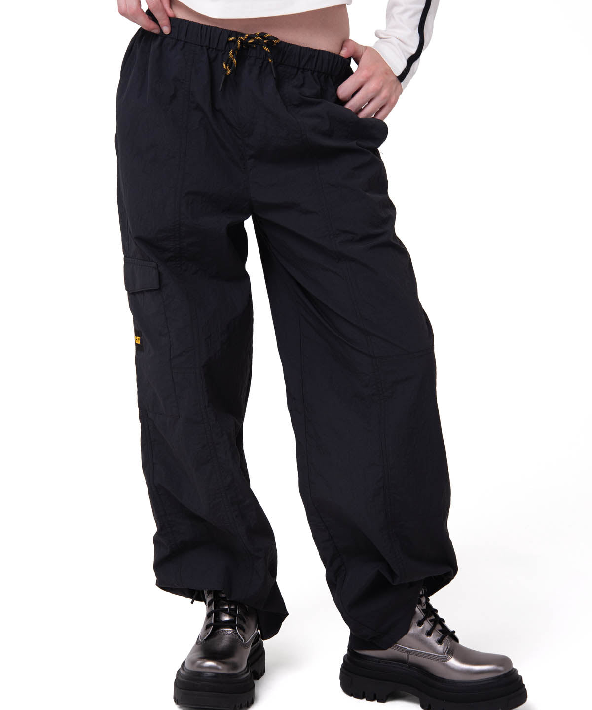 Pantalón Mujer Pull-On Cargo Negro Cat