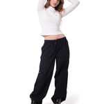 Pantalón Mujer Pull-On Cargo Negro Cat