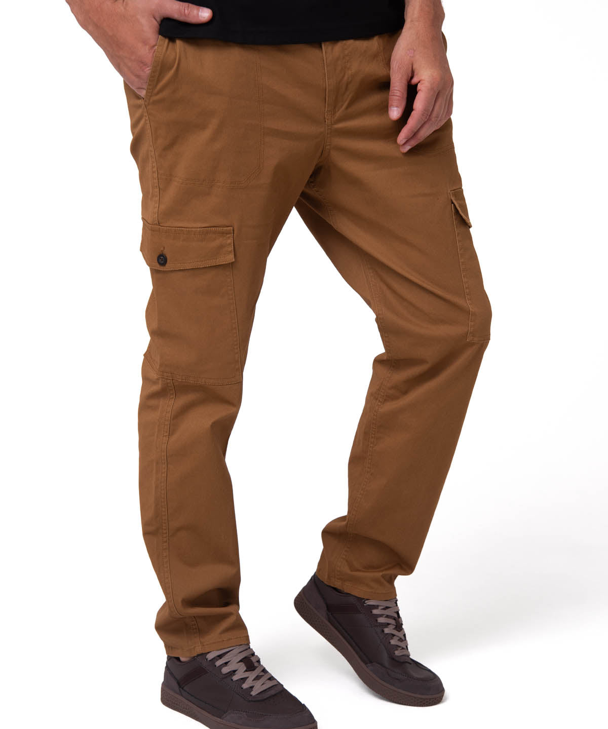 Pantalón Hombre Cargo Slim Café Cat