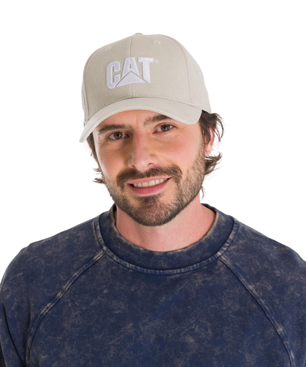 Jockey Con Hebilla Casual Unisex Pigment Dyed Cat Logo Hat Beige Cat