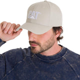 Jockey Con Hebilla Casual Unisex Pigment Dyed Cat Logo Hat Beige Cat