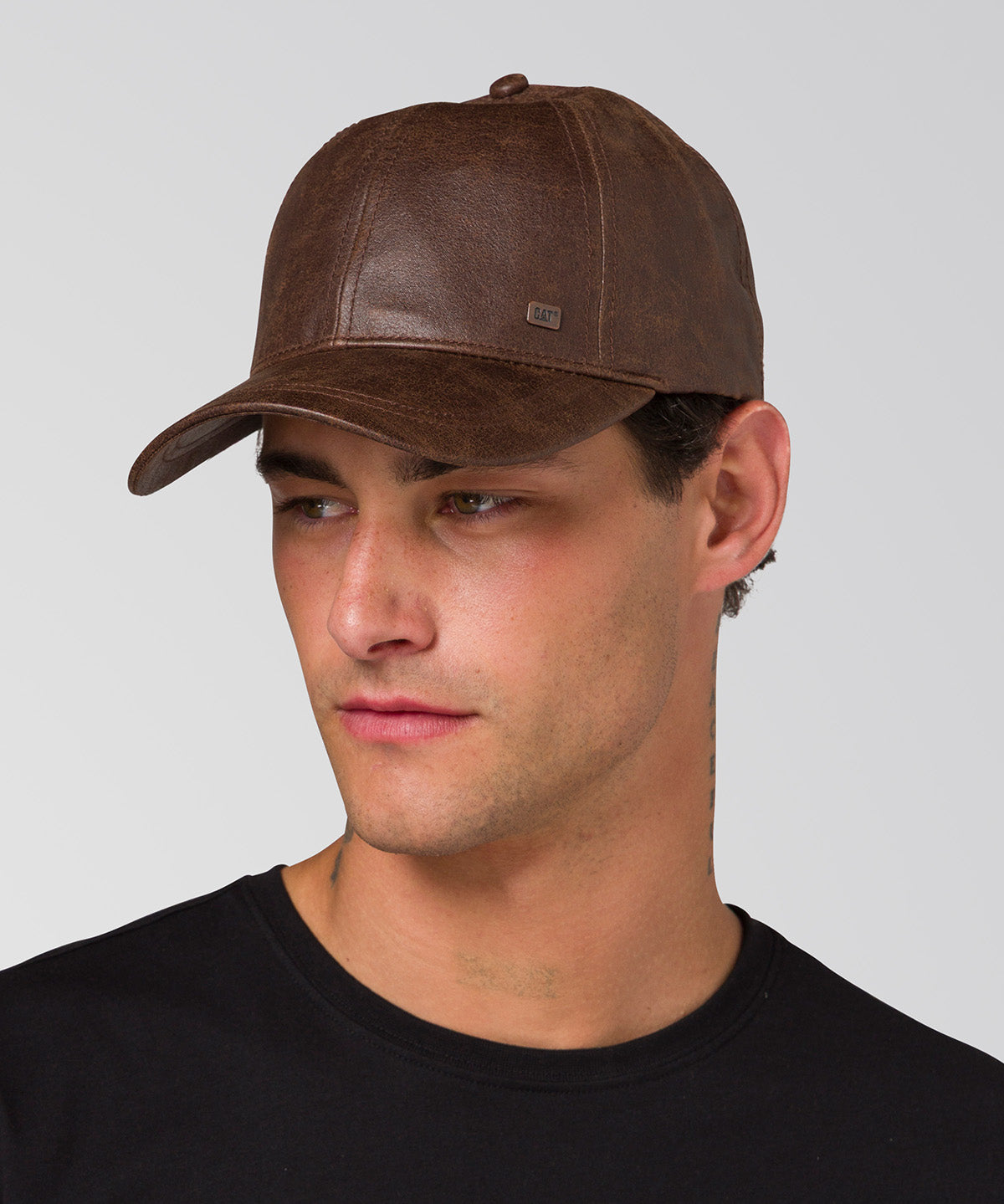 Jockey Cuero Francés Casual Unisex Faux Leather Hat Café Cat