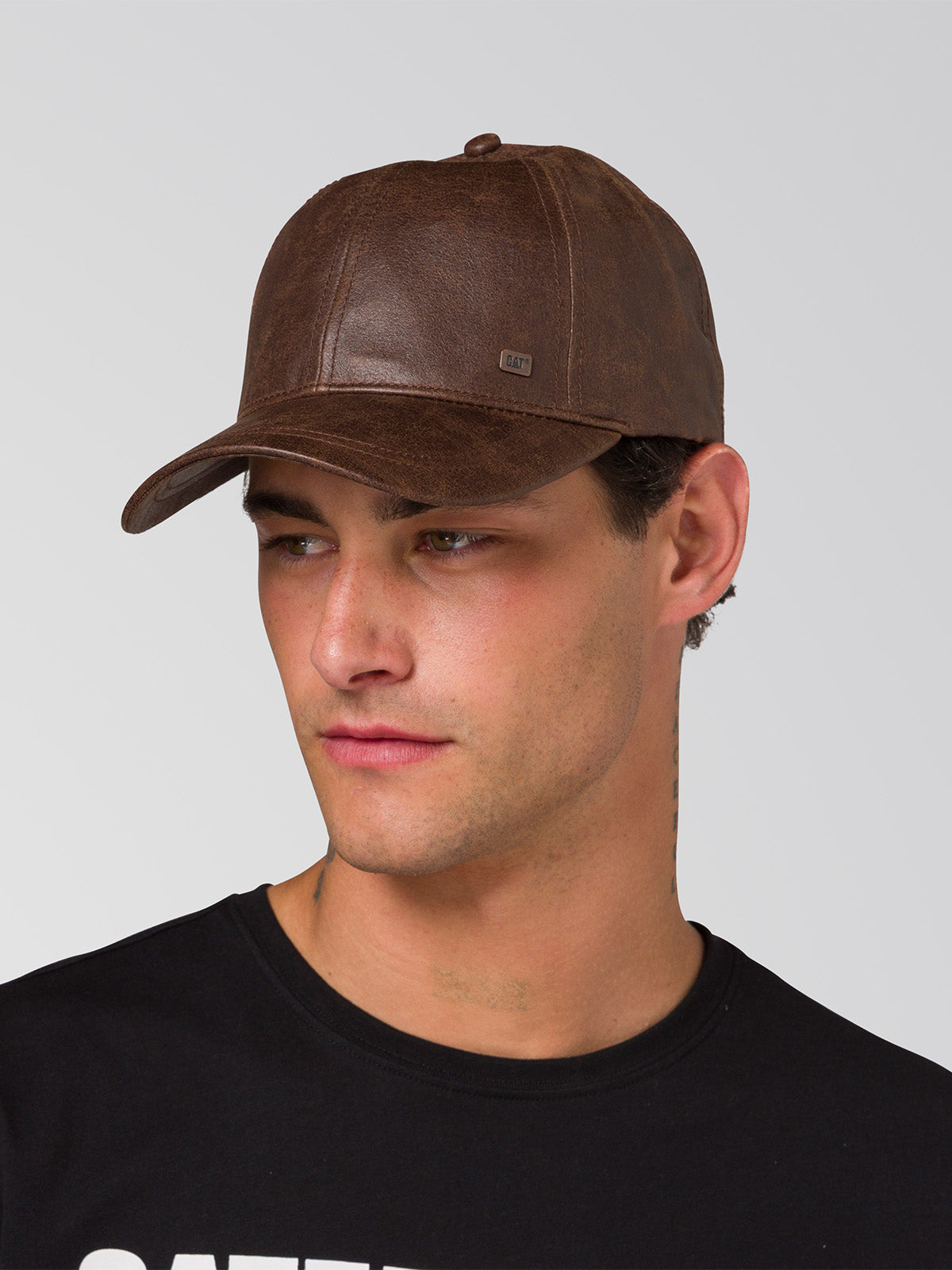 Jockey Cuero Francés Casual Unisex Faux Leather Hat Café Cat