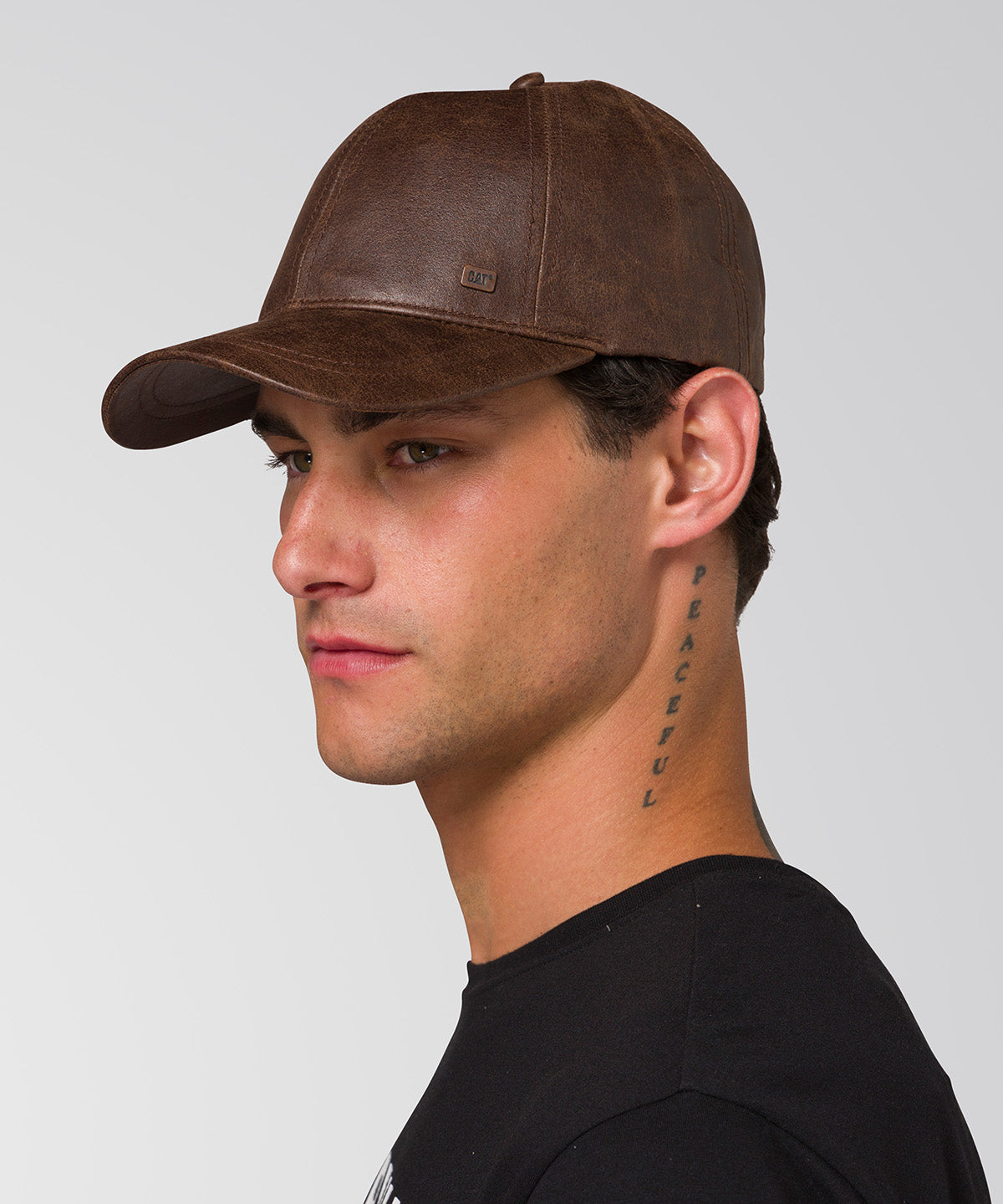 Jockey Cuero Francés Casual Unisex Faux Leather Hat Café Cat