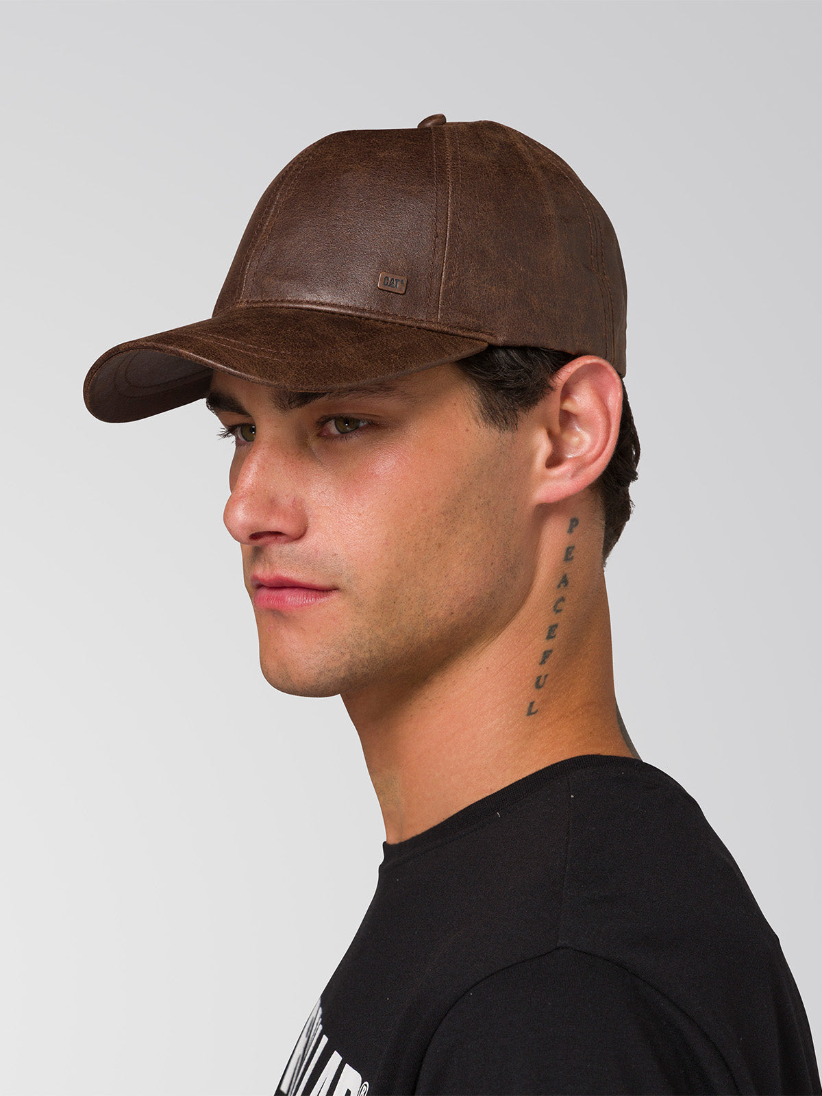 Jockey Cuero Francés Casual Unisex Faux Leather Hat Café Cat