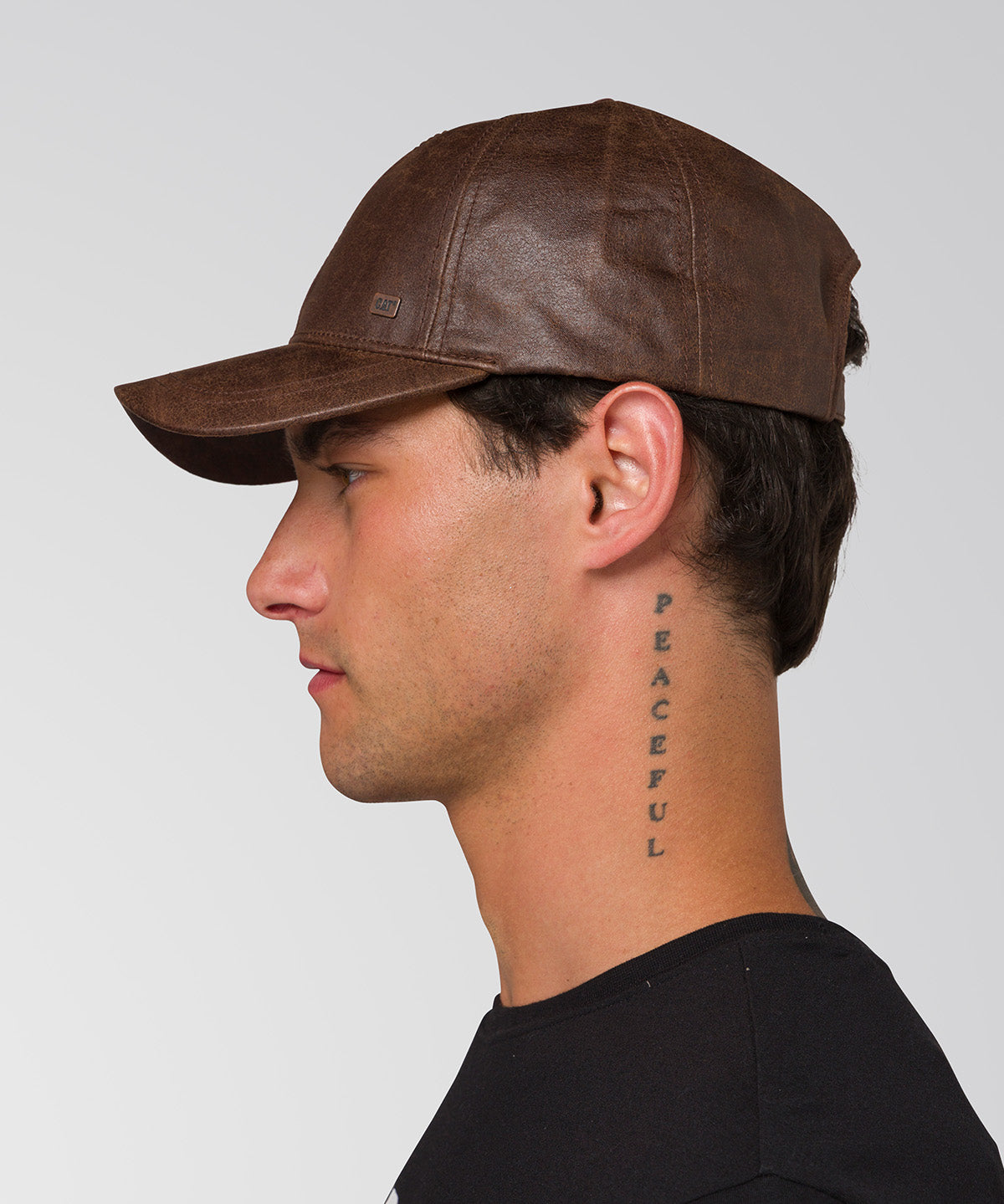 Jockey Cuero Francés Casual Unisex Faux Leather Hat Café Cat