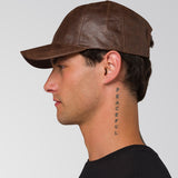 Jockey Cuero Francés Casual Unisex Faux Leather Hat Café Cat