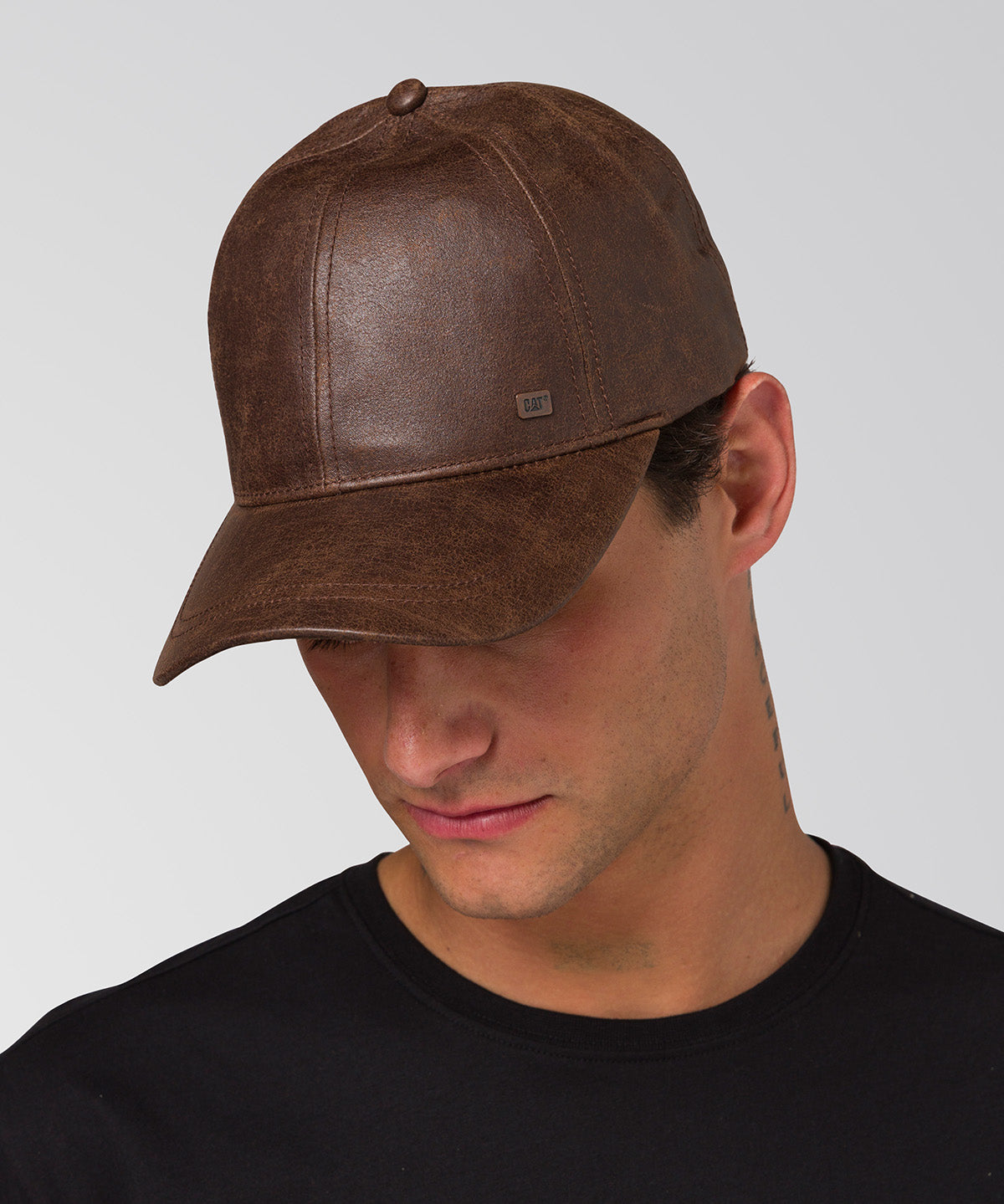 Jockey Cuero Francés Casual Unisex Faux Leather Hat Café Cat