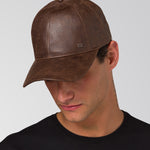 Jockey Cuero Francés Casual Unisex Faux Leather Hat Café Cat