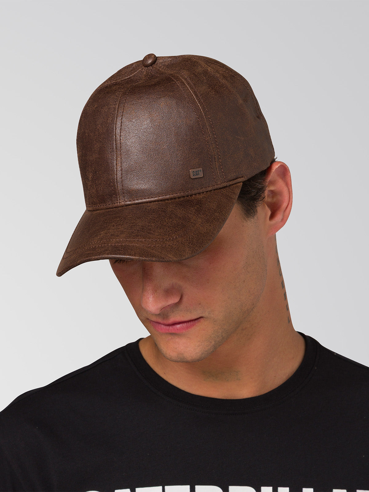 Jockey Cuero Francés Casual Unisex Faux Leather Hat Café Cat