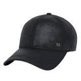 Jockey Cuero Francés Casual Unisex Faux Leather Hat Negro Cat