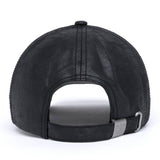Jockey Cuero Francés Casual Unisex Faux Leather Hat Negro Cat