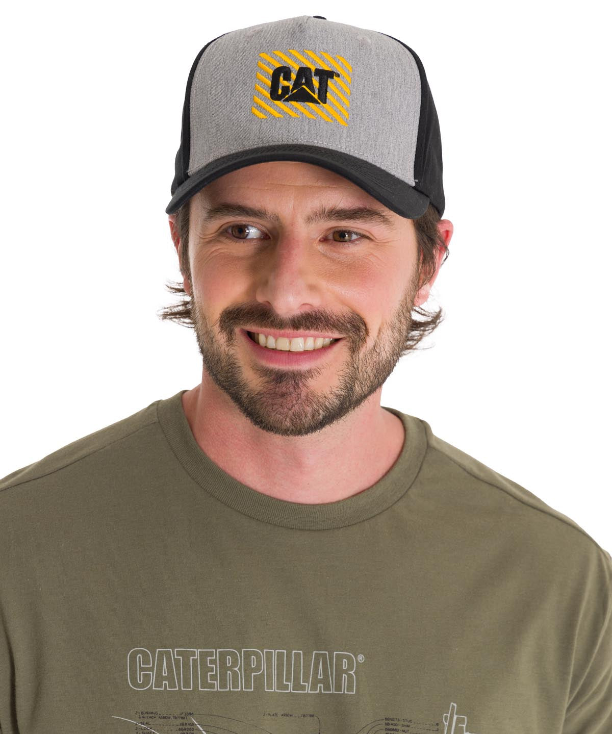 Jockey Algodón Casual Hombre Caution Logo Hat Negro Cat