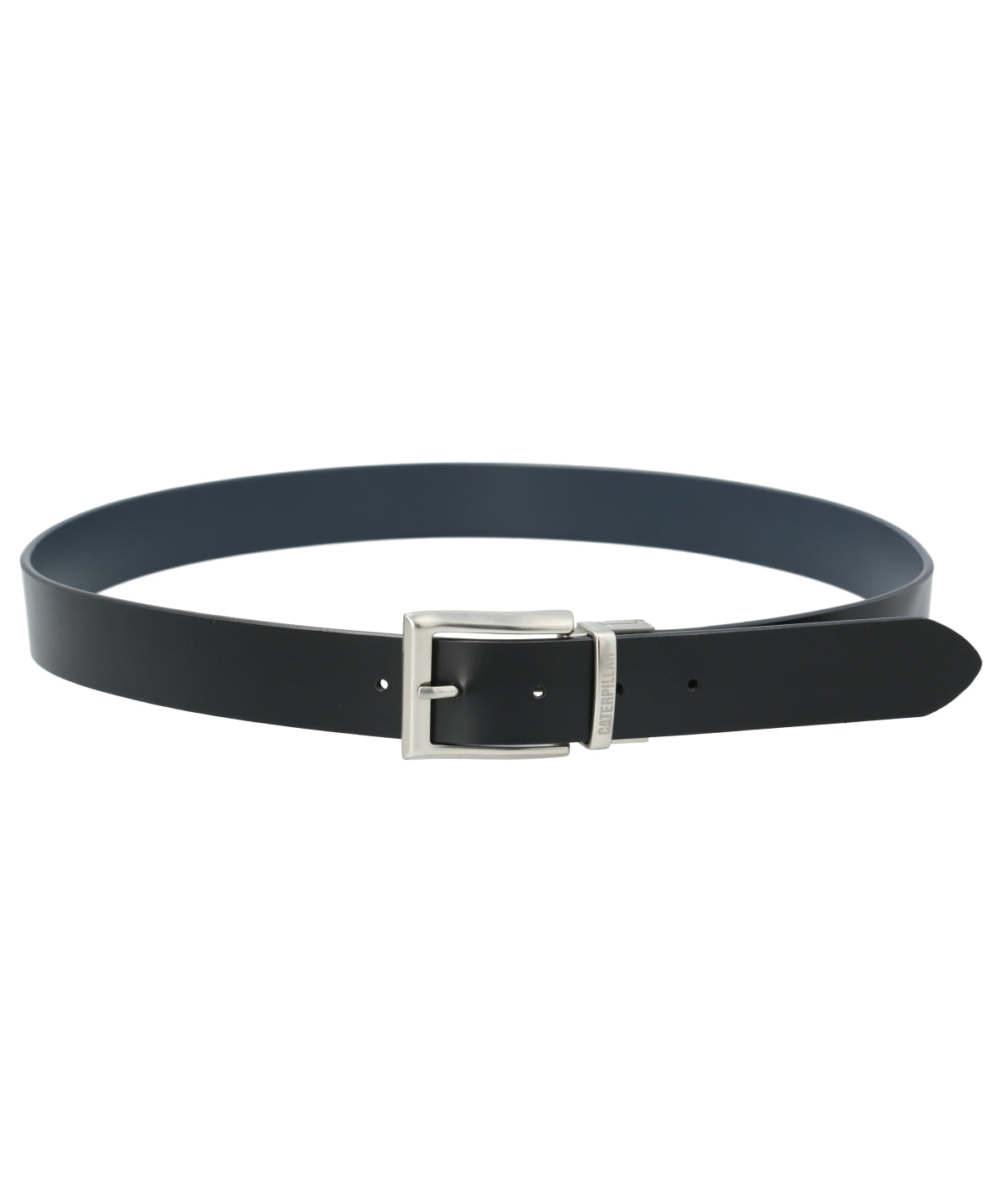 Cinturón de Cuero PU Hombre Reversible Negro-Azul CAT