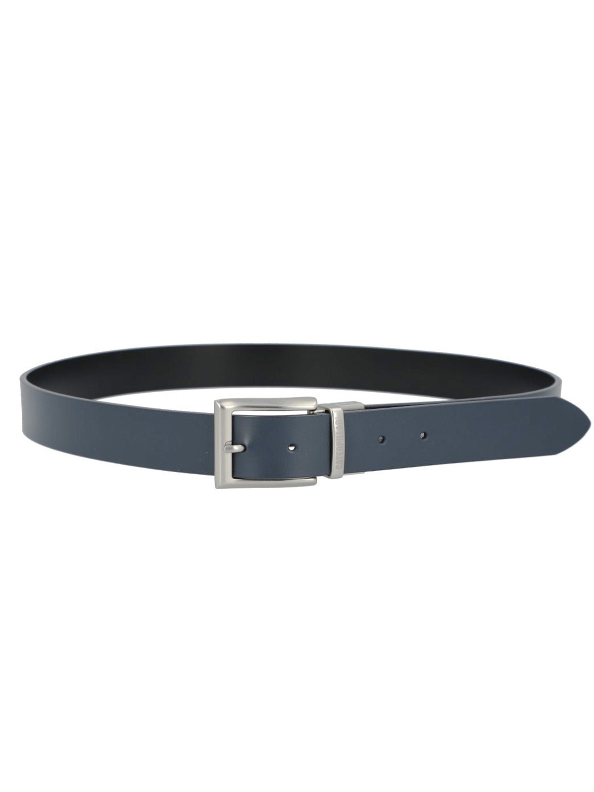 Cinturón de Cuero PU Hombre Reversible Negro-Azul CAT