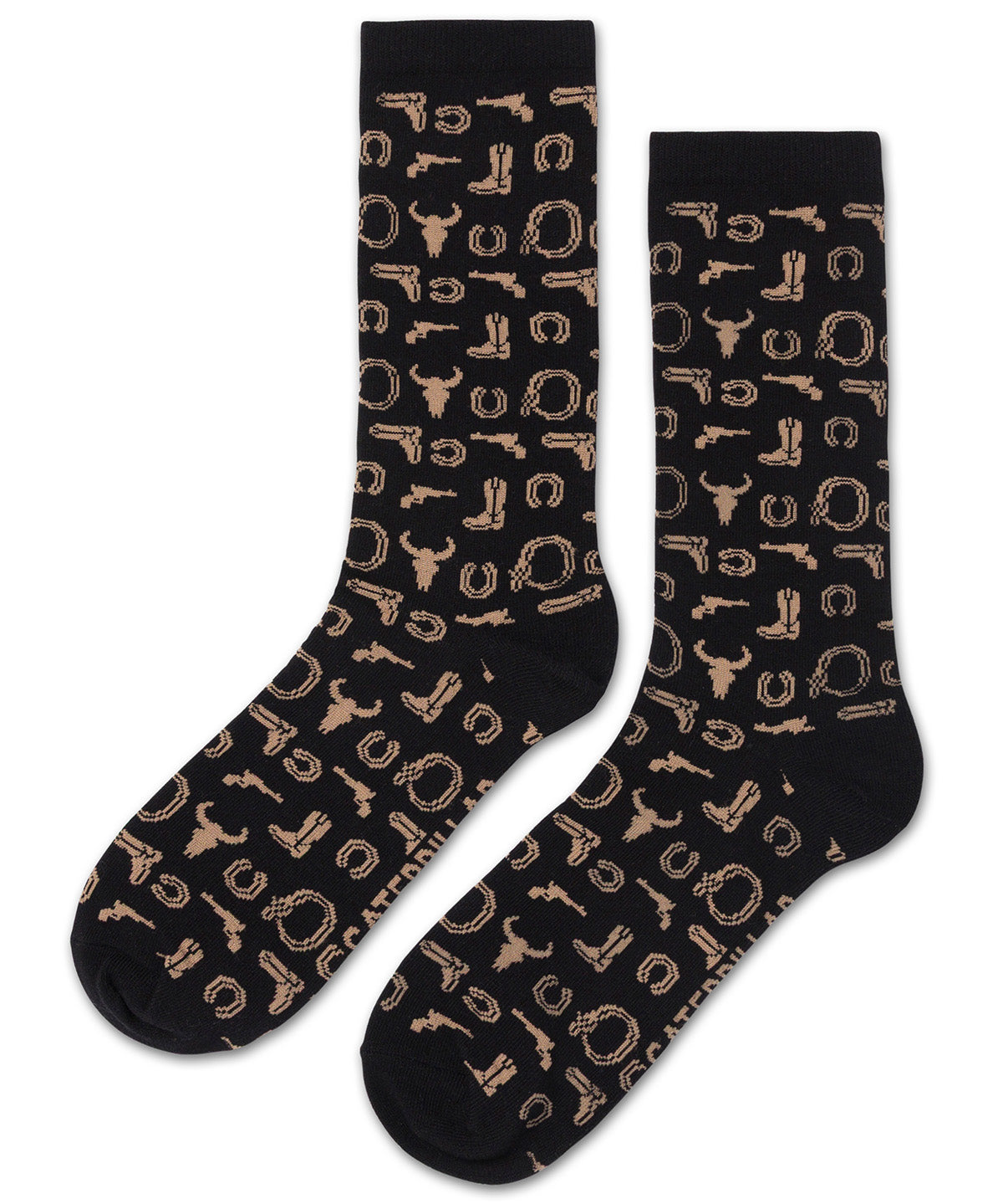 Calcetín Hombre Crew Sock Western Negro CAT