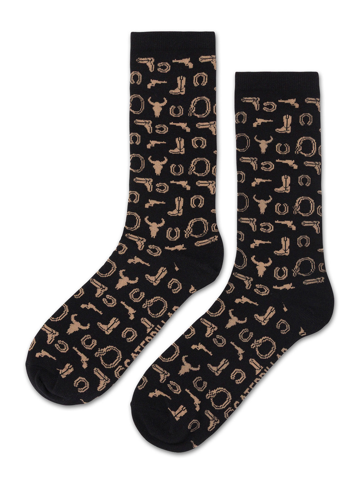 Calcetín Hombre Crew Sock Western Negro CAT
