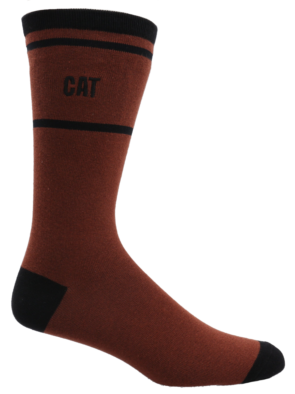 Calcetín Largo Hombre Diseño Triángulo Café CAT