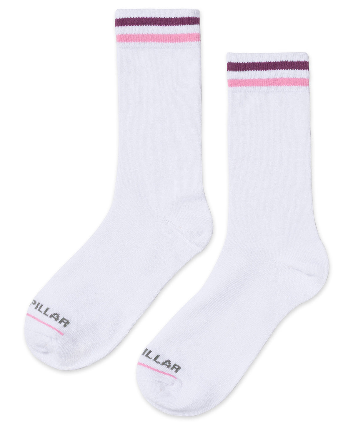 Calcetín Mujer Crew Sock Rayas Blanco CAT