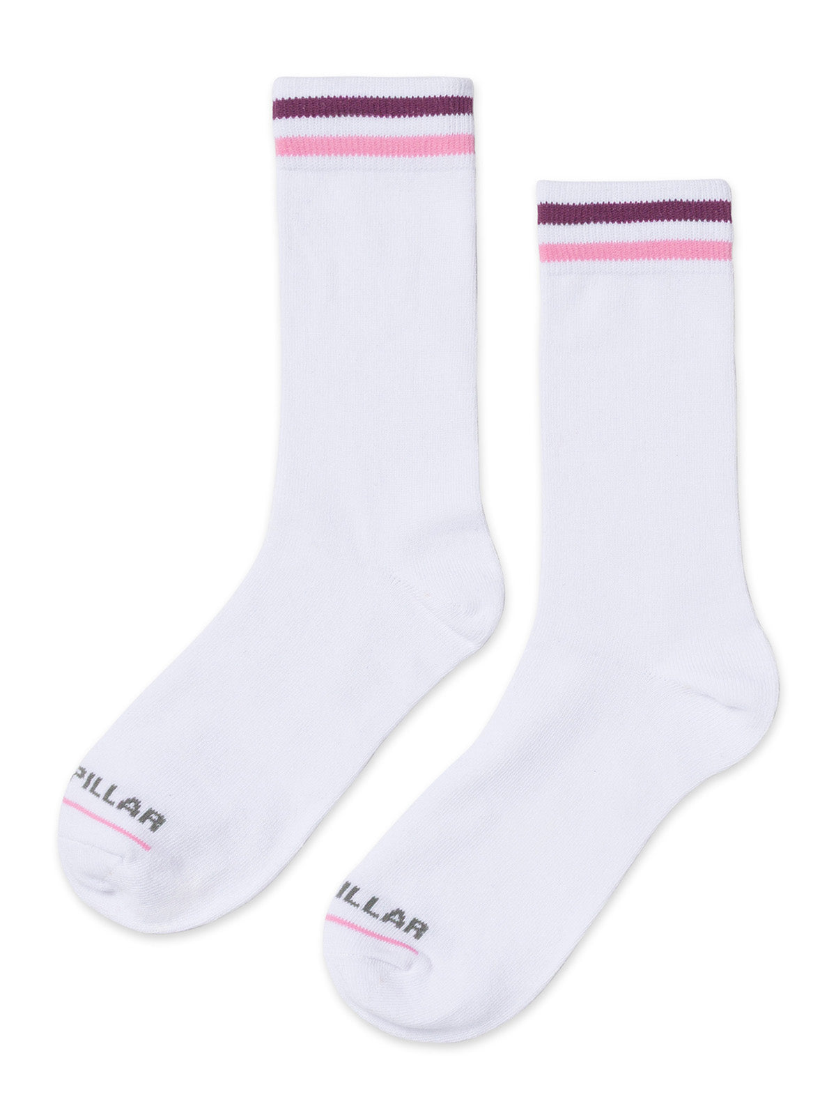 Calcetín Mujer Crew Sock Rayas Blanco CAT