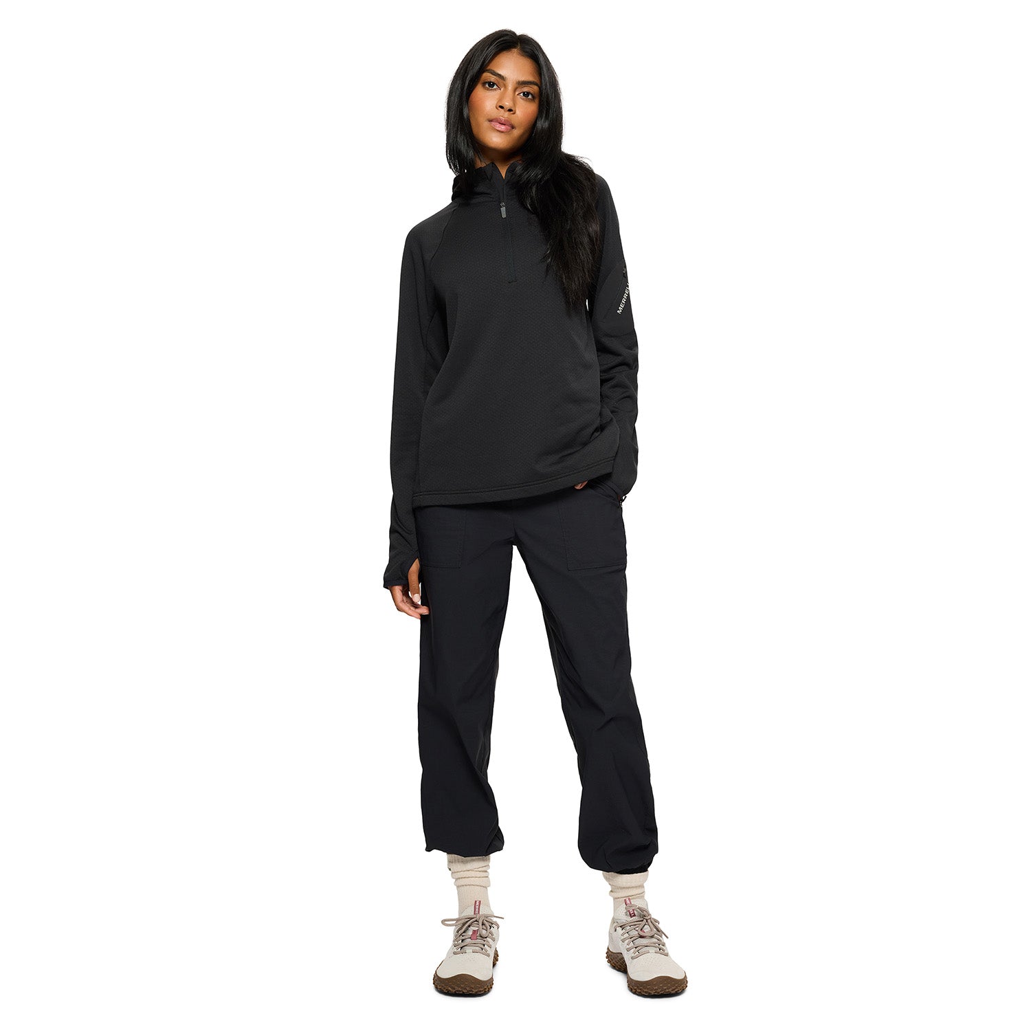 Poleron Mujer Active Negro Merrell