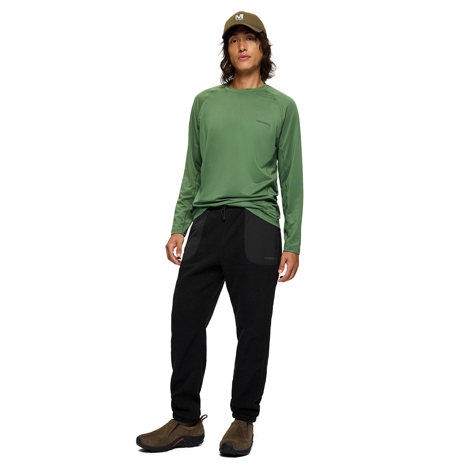 Polera Manga Larga Hombre Tech Verde Merrell
