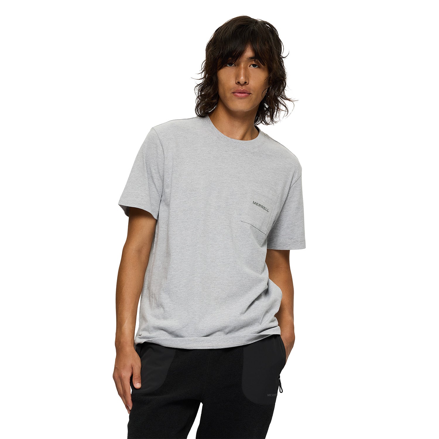 Polera Manga Corta Hombre Relaxed Pocket Gris Merrell