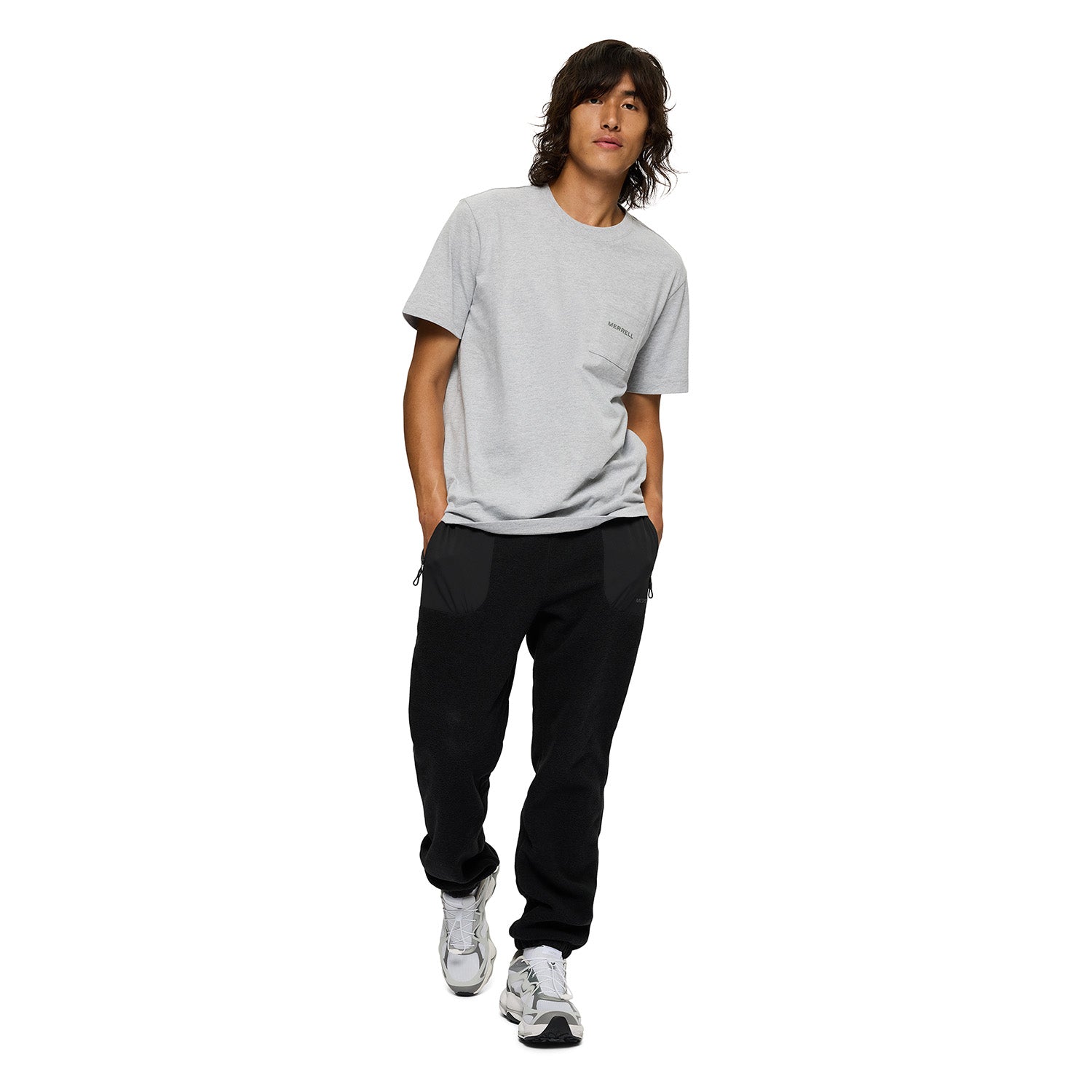 Polera Manga Corta Hombre Relaxed Pocket Gris Merrell