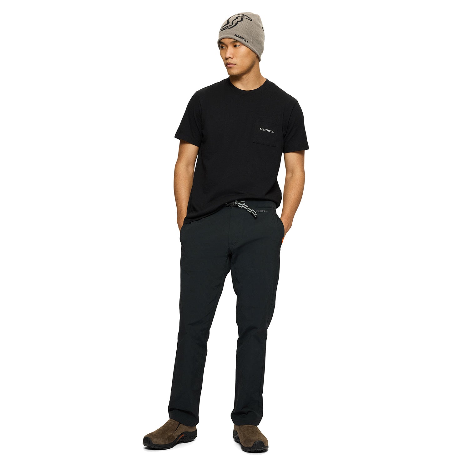 Polera Manga Corta Hombre Relaxed Pocket Negro Merrell